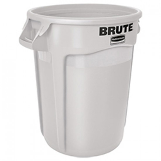 POUBELLE RONDE BLANCHE 76Litres 20GALLONS BRUTE /...