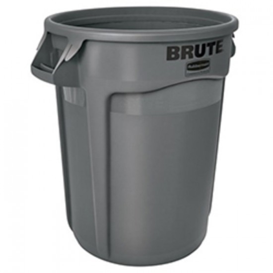 POUBELLE RONDE GRISE 121Litres 32GALLONS BRUTE /...