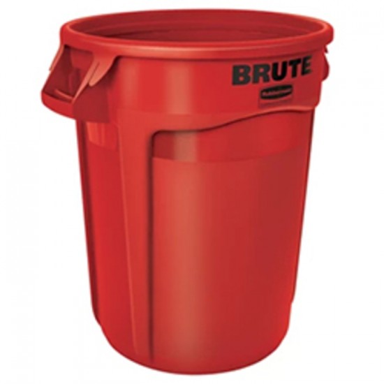 POUBELLE RONDE ROUGE 121Litres 32GALLONS BRUTE /...