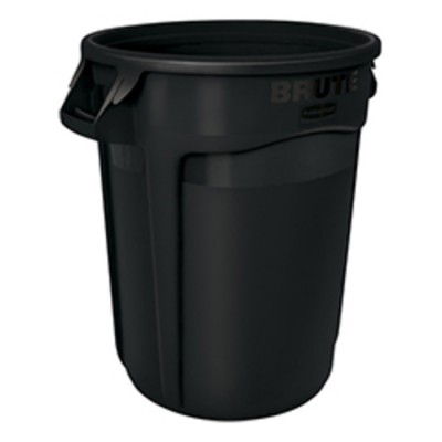 POUBELLE RONDE NOIRE 166Litres 44GALLONS BRUTE /...