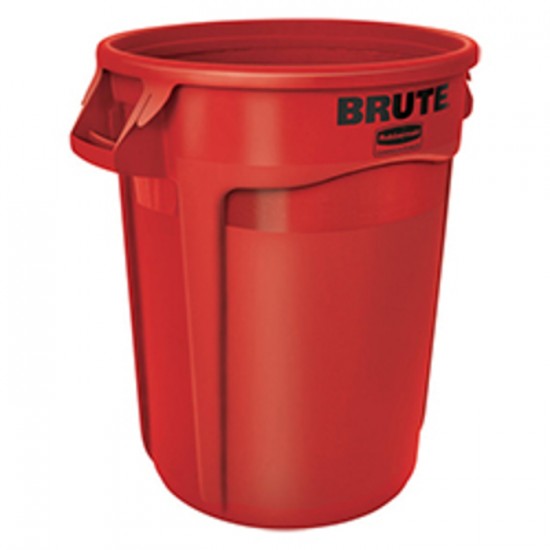 POUBELLE RONDE ROUGE 166Litres 44GALLONS BRUTE /...