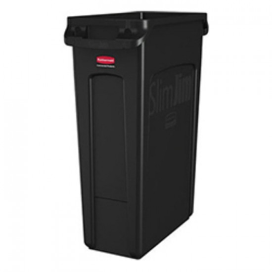 POUBELLE AVEC CANAUX DE VENTILATION NOIR 87Litres...