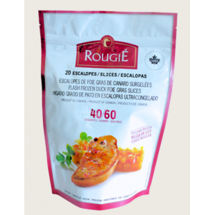 CANARD FOIE GRAS ESCALOPE 40 60GR IQF / ROUGIE