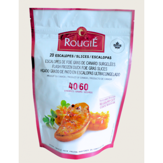 CANARD FOIE GRAS ESCALOPE 40 60GR IQF / ROUGIE