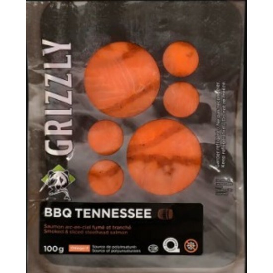 SAUMON AEC FUME TRANCHE BBQ TENNESSEE / FUMOIR GRIZZLY 100GR