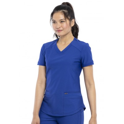 Haut col V Form bleu galaxie
