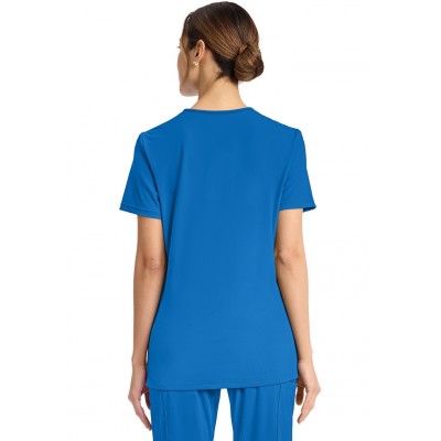 Haut col V Achieve vrai bleu