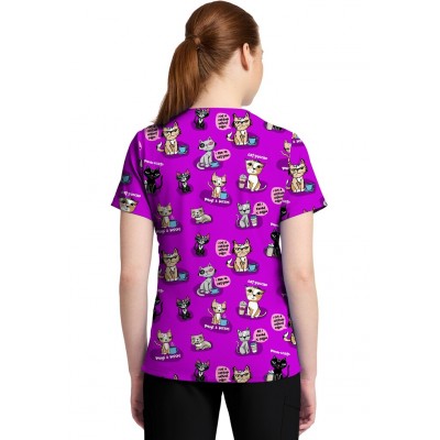 Haut à motifs chats