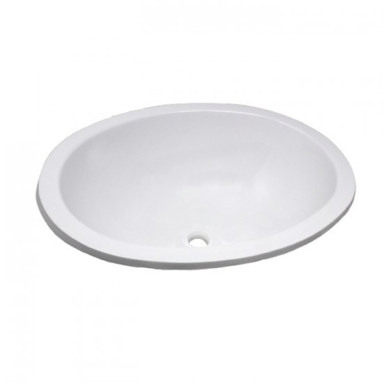 Lavabo oval 13-3/4'' x 10-1/2'' blanc