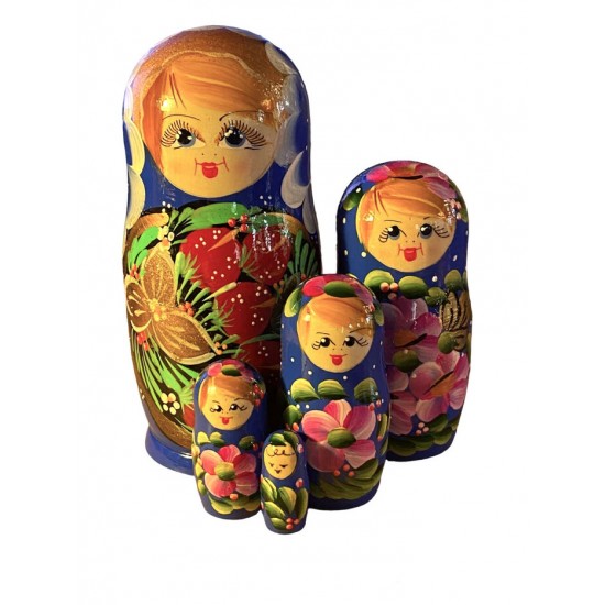 1817 - Matriochka Poupées Russes Bleue avec...
