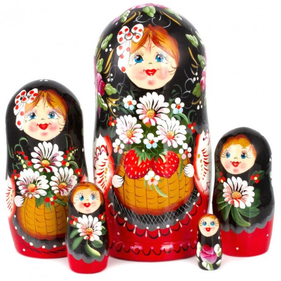 1857 - Matriochka Poupées Russes Marguerites