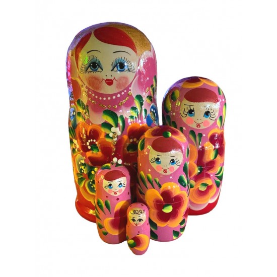 1905 - Matriochka Poupées Russes Motif Floral...