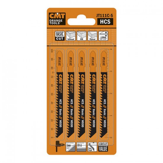 JT111C-5 | CMT JT111C-5 Jig Saw Blades for Wood - 5-Pack