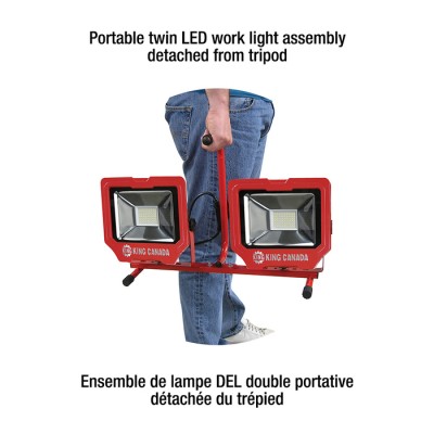 KC-3602LED-ST | 7,500 LUMENS LED WORK LIGHT WITH TRIPOD KING CANADA