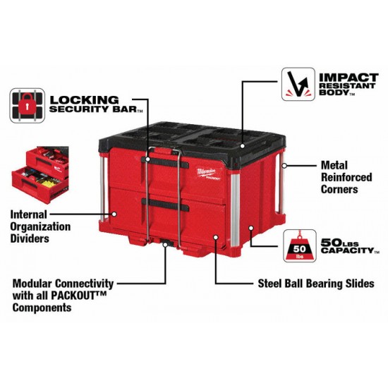 48-22-8442 | PACKOUT™ 2-Drawer Tool Box...