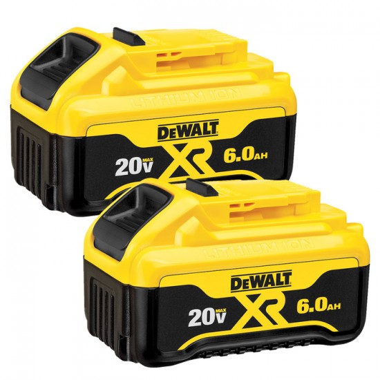 DCB206-2 | Dewalt DCB206-2 20V MAX PREMIUM XR 6.0Ah LITHIUM ION BATTERY PACK 2P