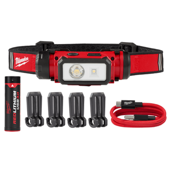 Milwaukee 2163-21 REDLITHIUM USB Hard Hat HeadlampMilwaukee 2163-21 REDLITHIUM USB Hard Hat Headlamp