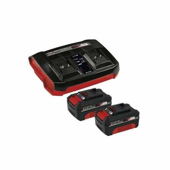 4512133 / Einhell - Kit de démarrage chargeur double port PXC pour batterie 2 x 4,0 Ah