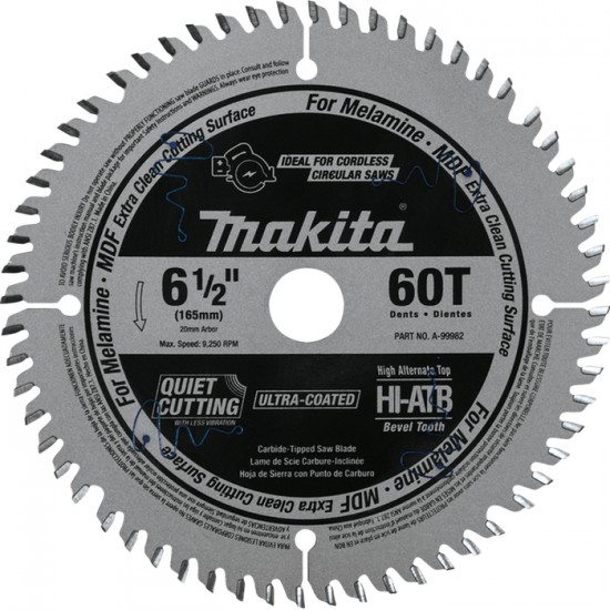 A-99982 | Lames pour scie circulaire plongeante 6-1/2 60T MDF Makita