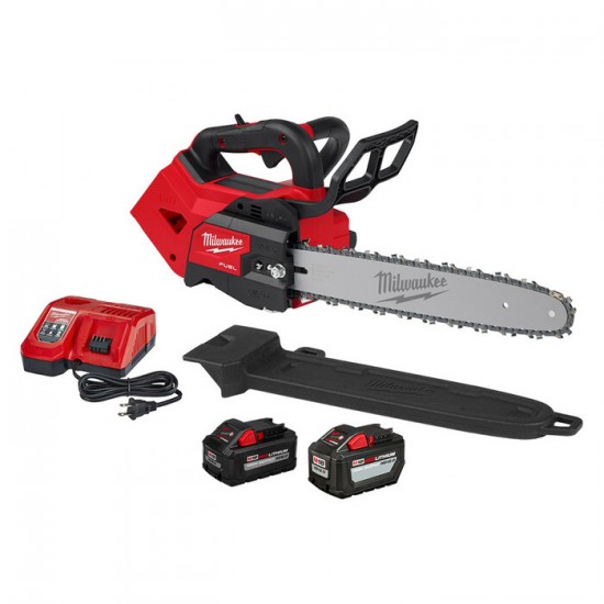 2826-22T | Kit de scie à chaîne à poignée supérieure de 14 po Milwaukee M18 FUEL MC avec 2 batteries 2826-22T