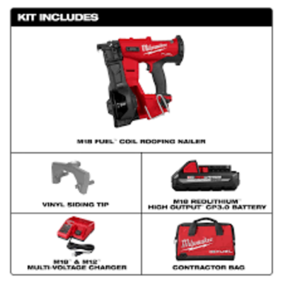 Milwaukee 2909-21 | Kit cloueuse à bobine pour toiture M18 FUEL 3,0 Ah