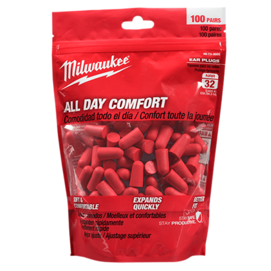 48-73-3005 / 100 Pair Ear Plugs Milwaukee