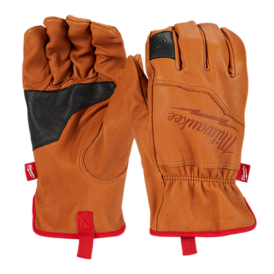 48-73-0010 / Goatskin Leather Gloves Milwaukee...