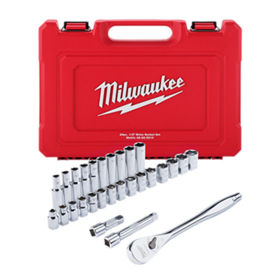 48-22-9510 / 1/2" Drive 28pc Ratchet & Socket Set – Metric Milwaukee