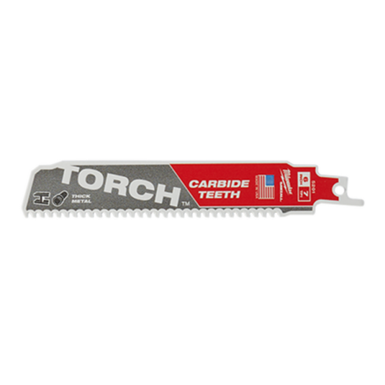 48-00-5202 / 48-00-5202 Lames au carbure SAWZALL® TORCH™ 7 TPI 9" - 1PK Milwaukee