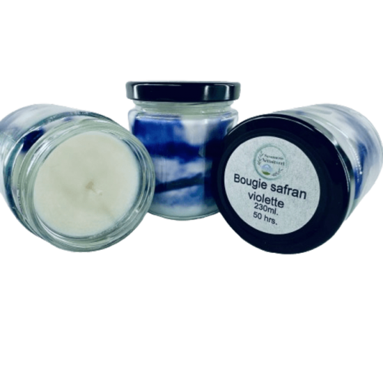 Bougie violette-safran