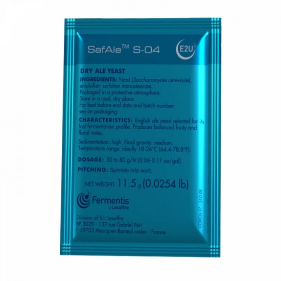 Levure fermentis - SafAle S-04 - 11,5 g