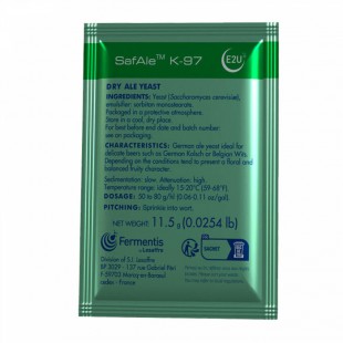 Levure SafAle K-97 de Fermentis (11,5 g)