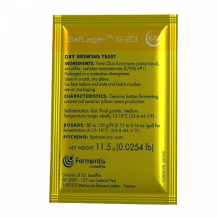 Levure SafLager S-23 de Fermentis (11,5 g)