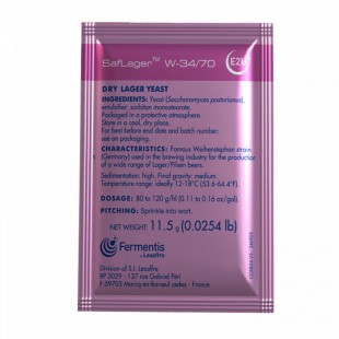 Levure SafLager W-34/70 de Fermentis (11,5 g)