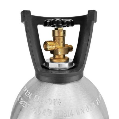 Bonbonne pour 20 lbs de CO2 liquide avec siphon - Vide avec poignée