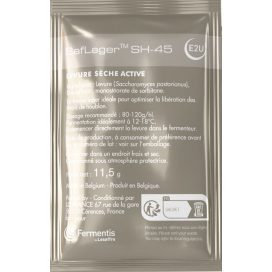 Levure SafLager SH-45de Fermentis (11,5 g)