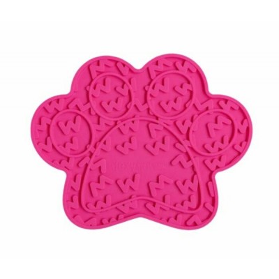 Dexypaws Tapis De Léchage Stimulant En Forme D'empreinte De Patte Rose