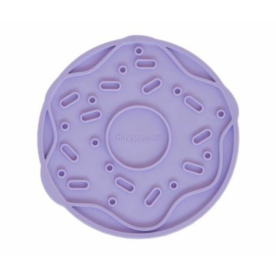 Dexypaws Tapis De Léchage Stimulant En Forme De Beignet Mauve