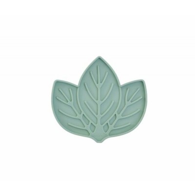 Dexypaws Tapis de Léchage Stimulant en Forme de Feuille Vert Sauge
