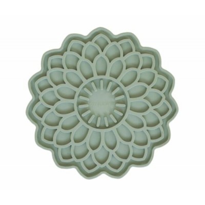 Dexypaws Tapis de léchage pour chien et chat Dexypaws Forme fleur vert sauge