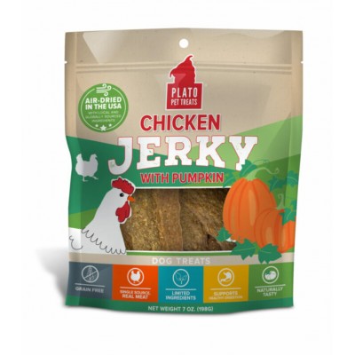 Plato jerky pour chien poulet et citrouille 7 oz
