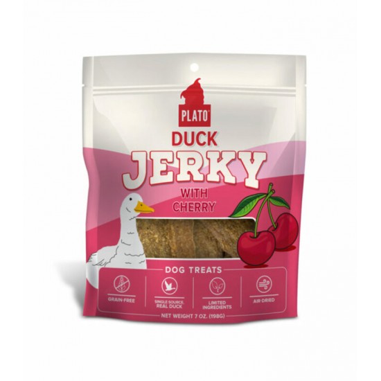 Plato jerky pour chien canard et cerise 7 oz