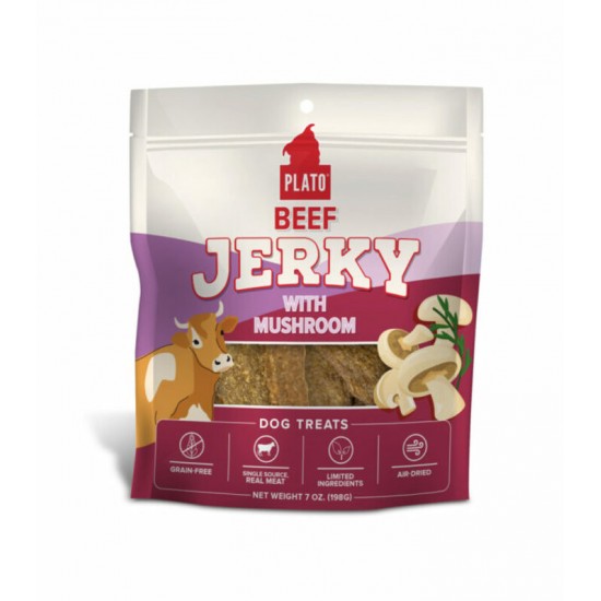 Plato jerky boeuf et champignon pour chien 7 oz