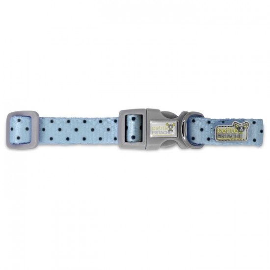 Petite pistache collier Blue Polka pour chien