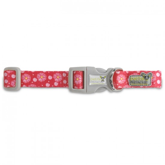 Petite pistache collier Fuschia Flower pour chien