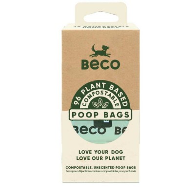 BECO Sacs compostables sans parfum pour chien 96...