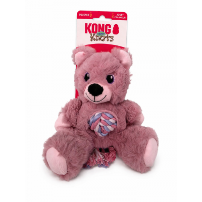 KONG Knots Teddy Small jouet en peluche avec corde...