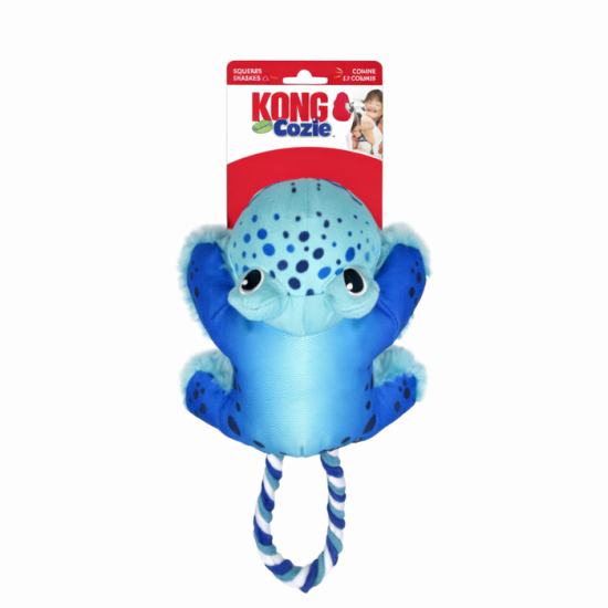 KONG Cozie Tuggz Frog jouet interactif avec corde...