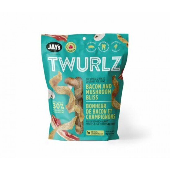 Jay’s Twurlz peaux de porc bacon et champignons...