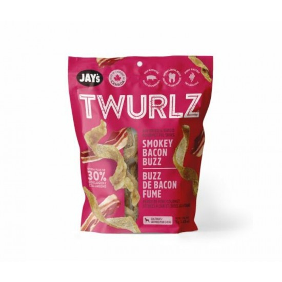 Jay’s Twurlz peaux de porc bacon fumé gâterie...